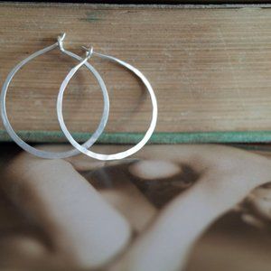 Sterling silver  Circle Hoops- Small